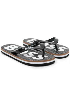 HUGO BOSS Logo-print flip flops