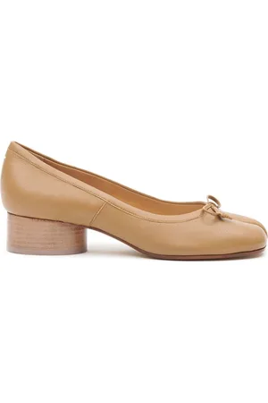 Maison Margiela Tabi 30mm leather ballerina pumps