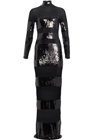 Retrofete Melina sequin semi-sheer gown
