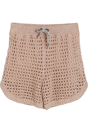 Brunello Cucinelli Sequined open-knit shorts