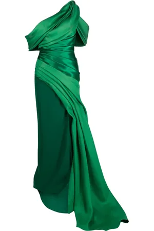 Gaby Charbachy Draped open-shoulder gown