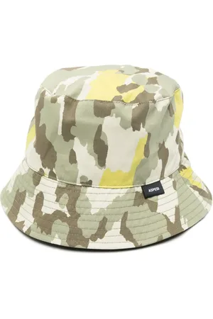 Aspesi Reversible camouflage-print bucket hat