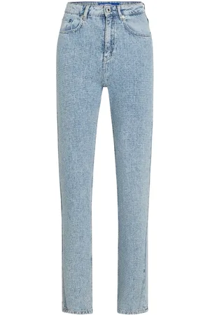 Karl Lagerfeld High-rise bouclé jeans