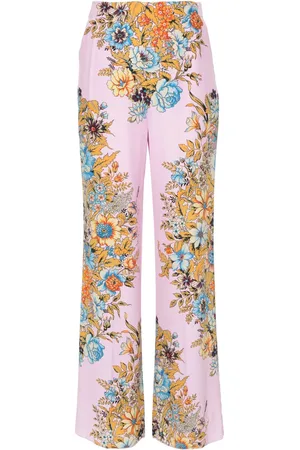 Etro Floral-print straight-leg trousers