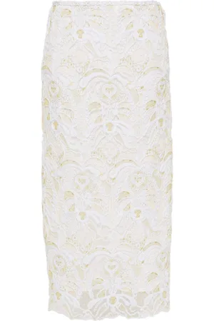 Fabiana Filippi Embroidered open-knit skirt