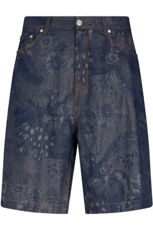 Etro Jacquard denim bermuda shorts