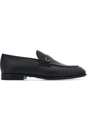 Salvatore Ferragamo Gancini-plaque leather loafers