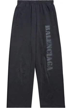 Black Flared cotton-jersey track pants, Balenciaga