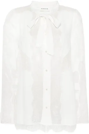 P.A.R.O.S.H. Semi-sheer lace shirt