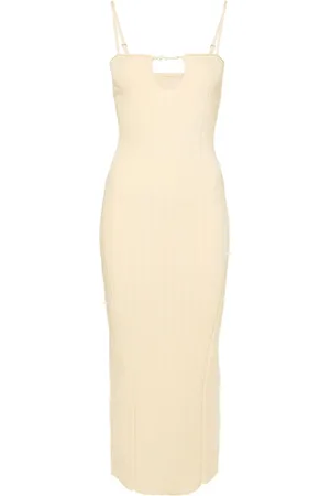 Jacquemus Sierra ribbed midi dress