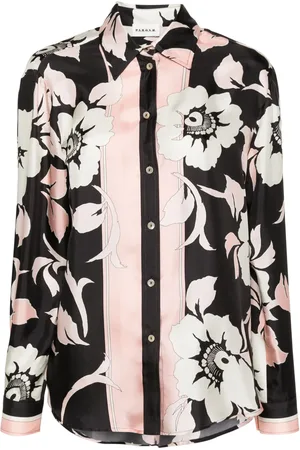 P.A.R.O.S.H. Floral-print silk shirt