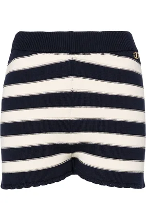 Twin-Set Striped knitted mini short