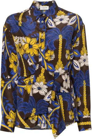 P.A.R.O.S.H. Floral-print silk shirt