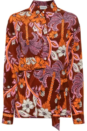 P.A.R.O.S.H. Floral-print silk shirt
