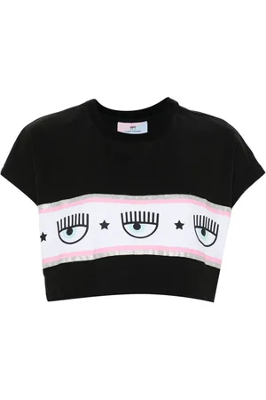 Chiara Ferragni Maxi Logomania-print cropped T-shirt