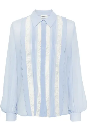 P.A.R.O.S.H. Lace-panelling shirt