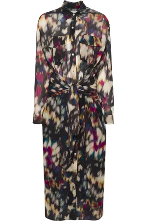 Marant Etoile Nesly patterned shirt dress