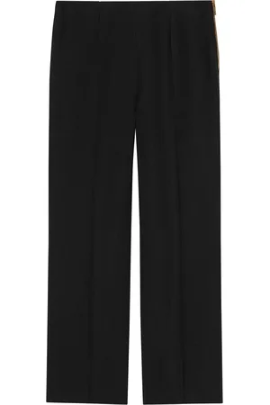 GUCCI Crystal-embellished mohair and wool-blend straight-leg pants