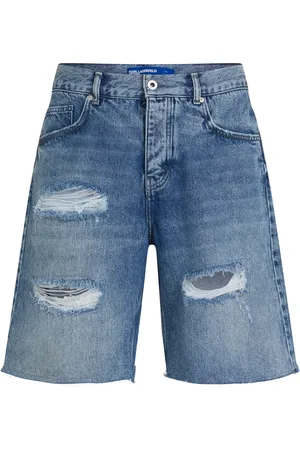 Karl Lagerfeld Distressed denim shorts