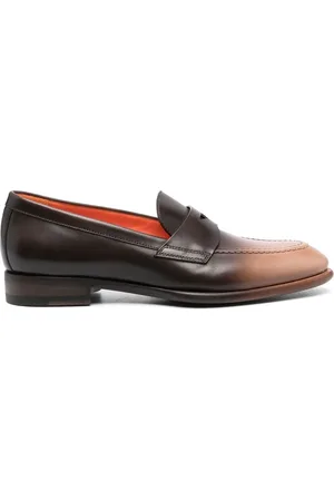 santoni Ombré-effect leather loafers