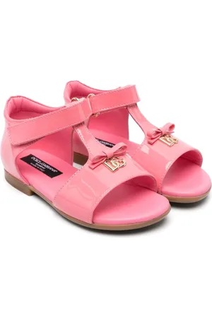 Dolce & Gabbana DG-logo patent-leather sandals