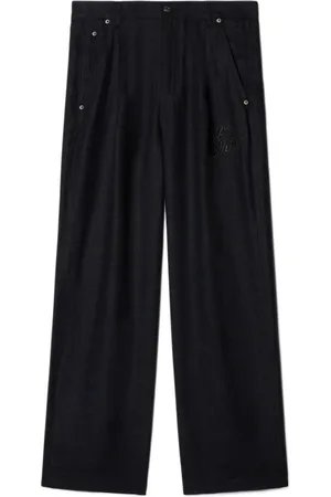 OFF-WHITE Wide-leg linen trousers