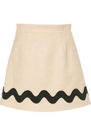 Patou Wave tweed mini skirt