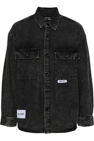 Izzue Logo-appliqué denim shirt
