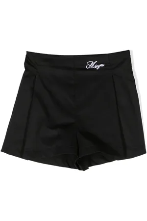 Msgm Wide-leg cotton shorts
