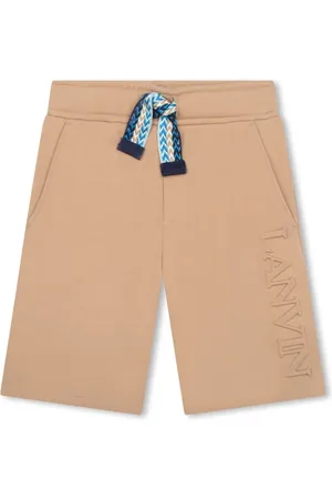 Lanvin Logo-embossed cotton shorts