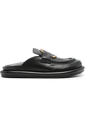 Moncler Bell leather mules