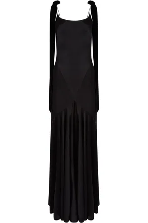 Nina Ricci Bow satin maxi dress