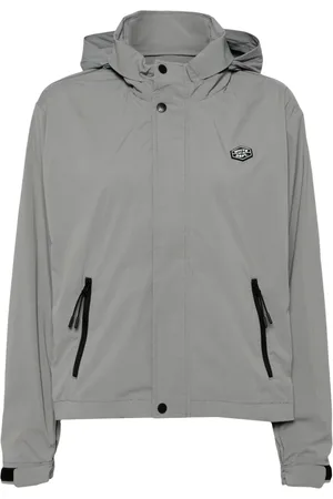 Chocoolate Logo-appliqué hooded windbreaker