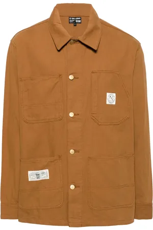 Izzue Logo-appliqué cotton jacket