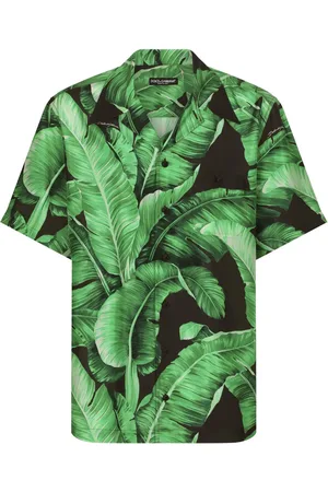 Dolce & Gabbana Leaf-print silk shirt