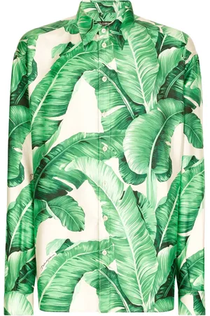 Dolce & Gabbana Leaf-print silk shirt