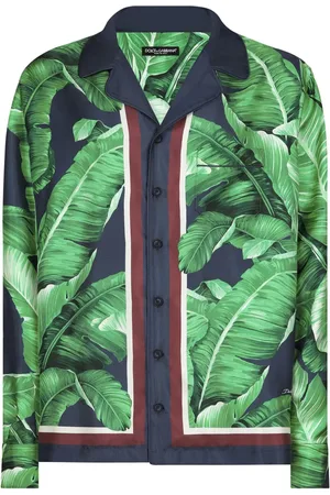 Dolce & Gabbana Leaf-print silk shirt