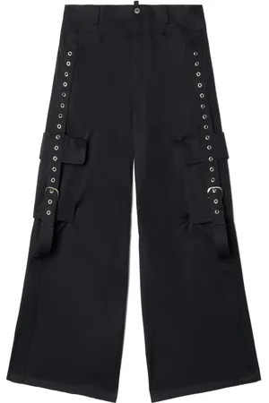 Off-White c/o Virgil Abloh Men Ow Embroidery Wool Slim Zip Pants