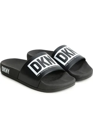 DKNY Logo-print pool slides