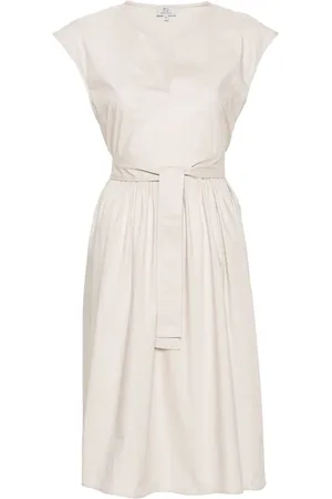 Woolrich Ruched poplin cotton dress