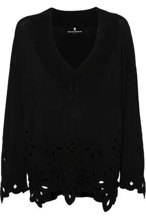 ERMANNO SCERVINO Broderie-anglaise ribbed jumper