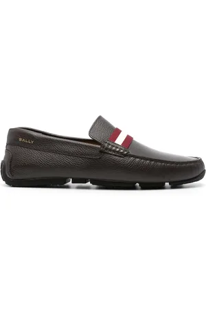Bally Logo-print leather loafers