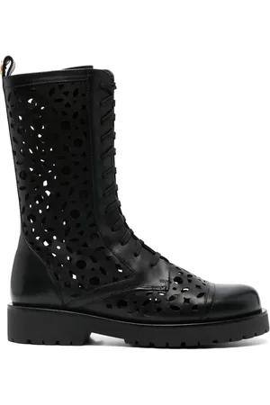 Twin-Set Anfibio leather boots