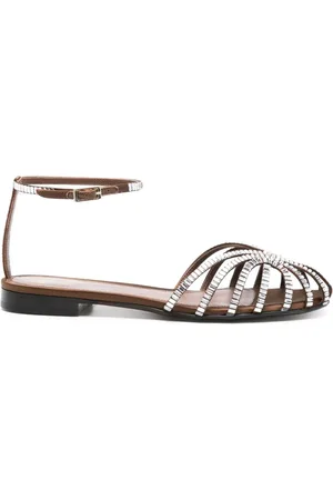 Alevì Clio 90mm leather sandals - Silver