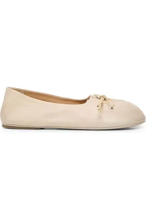 MARSÈLL Bow-detail leather ballerina shoes