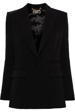 Elisabetta Franchi Single-breasted crepe blazer