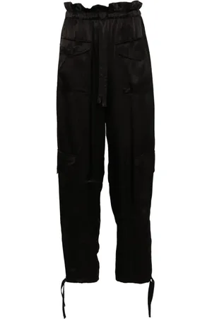 Ganni Satin cargo trousers