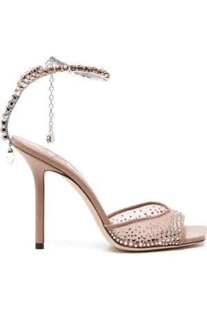 Jimmy Choo Saeda 100mm crystal-embellished sandals