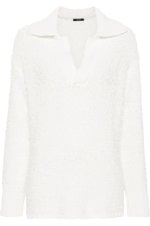 Joseph Textured knit polo jumper