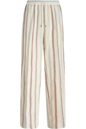Etro Striped linen trousers